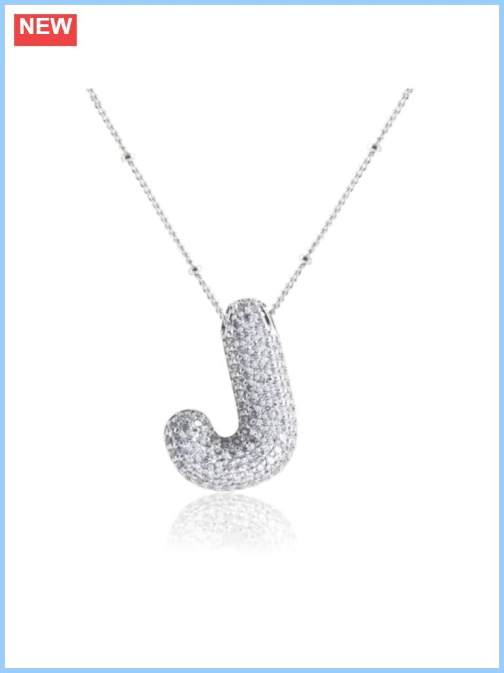 18k Gold Plated Dainty Cubic Zirconia Initial Necklace Personalized Letter